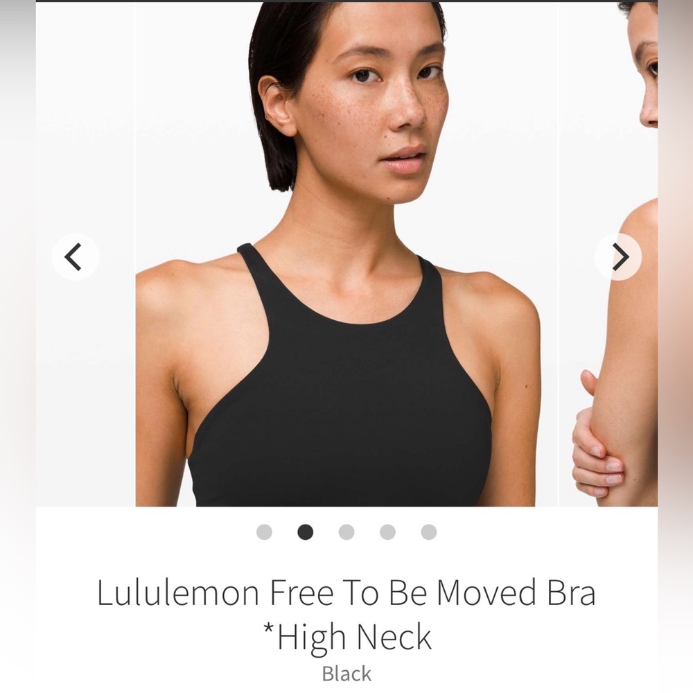 lululemon Size 4 Black Free To Be Moved Sports Bra